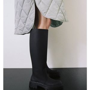 Zara rubberised boots black
